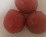 トマト丸ごと白だしの簡単冷製スープ😋作り方1写真