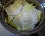 チェダースープで食べる白菜ミルフィーユ作り方1写真