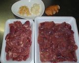 鶏の肝臓とハートの煮物作り方1写真