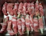 トマトソース　DE　野菜の肉巻き♪作り方3写真