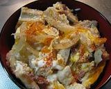 ちくわと豚肉で玉子とじ丼作り方4写真