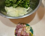 ベーコンほうれん草の豆乳トマトパスタ作り方1写真