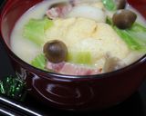 ✿ミルクお味噌汁＊チーズ餅巾着入り✿作り方8写真