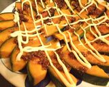 かぼちゃの肉味噌ホットサラダ作り方2写真