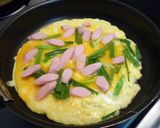 おさかなのソーセージでニラ玉作り方5写真