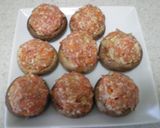 しいたけの肉詰めとキャベツの蒸し焼き作り方3写真