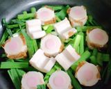 魚肉コラボ！ちくわソーセージニラ玉とじ♪作り方7写真