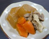 大根と鶏肉の煮物。作り方6写真