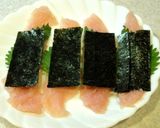 ささみで♪山芋と梅と海苔巻き巻き焼き～☆作り方3写真