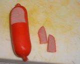 ウインナーで★ サル吉 と うさぴょん作り方1写真