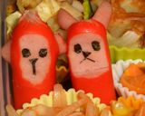 ウインナーで★ サル吉 と うさぴょん作り方6写真