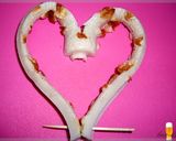 ちくわでキュートなハート目玉焼き作り方2写真