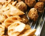 肉団子と蓮根のオイスターソース炒め作り方4写真