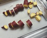 豚こまとさつまいもの炒め物作り方1写真