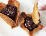 ラングドシャカップ★チョコガナッシュ入り作り方7写真