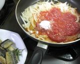 トマトの酸味まろやか☆さんまのパスタ♪作り方7写真