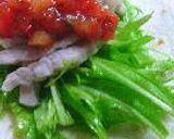 サルサは豚と水菜。作り方20写真