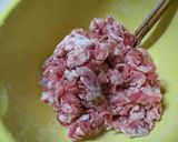 お弁当に★豚コマ切れ肉でバジルバーグ☆作り方3写真