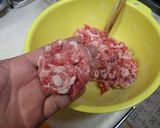 お弁当に★豚コマ切れ肉でバジルバーグ☆作り方4写真