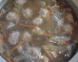 ♡鶏団子と青梗菜でザーサイ鍋♡　作り方3写真