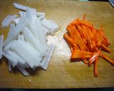 鶏胸肉と大根の味噌炒め丼作り方1写真