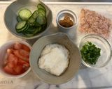 トマトと胡瓜の滋養冷汁作り方1写真
