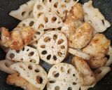簡単♪鶏肉と蓮根のガリバタハニー☆お弁当作り方2写真