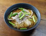 にんにくの芽と豚肉の温麺作り方5写真