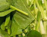 えのきとサラダ小松菜の味噌汁作り方1写真