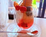 ゼリーとアイスのフルーツパフェ作り方4写真