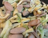 ギョソーとキャベツ油揚げ卵の簡単炒め作り方4写真