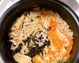 にんじんとひじきの炊き込みご飯作り方4写真