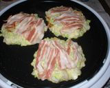 ちくわを入れたお好み焼き作り方3写真