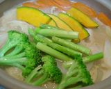 お鍋の〆でカルボナーラ作り方1写真