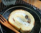 ＊しっとりふわ～♪黒豆の練乳ロールケーキ作り方17写真