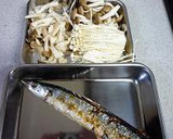 たっぷりきのこと秋刀魚の秋パスタ作り方1写真