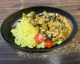 緑の夏野菜キーマ風カレー作り方7写真