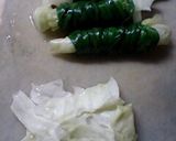おつまみ≫茹でキャベツのニラ巻き作り方3写真