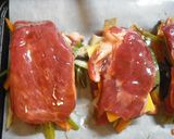 野菜とポークのチーズ重ね焼き☆作り方7写真
