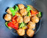 お弁当にも♬玄米甘酒で彩り甘辛肉団子作り方6写真