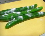 キュウリのたたき&桃らー作り方1写真