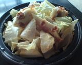 タジン鍋キャベツとちくわのカレーマヨ蒸し作り方3写真