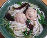 鶏つくね入りミニあんかけうどん　　♪♪作り方7写真