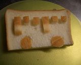超簡単☆食パンでバス=3作り方3写真