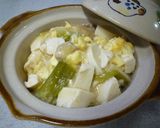 ふわふわ鶏肉とお豆腐の柳川風卵とじ作り方6写真