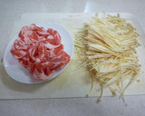 簡単　豚肉とエノキのあっさりポン酢作り方2写真