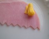 ＊お弁当に。ハムのコスモス＊作り方4写真