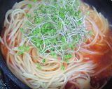 ブロッコリスプラウト＆トマトチーズパスタ作り方4写真