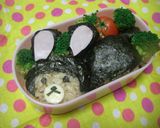 お昼寝うさぎちゃん*キャラ弁当作り方6写真