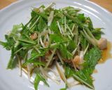 焼きたて鶏と水菜、しらがねぎのサラダ作り方4写真